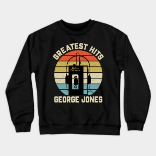 Greatest Hits George Retro Walkman Jones Vintage Art Crewneck Sweatshirt